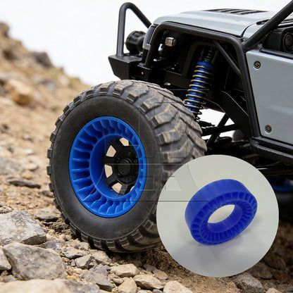 BQLZR 1pc RC1:18 Climbing Car Water Proof Silicone Inner Tire Dark Blue Made of Silicone