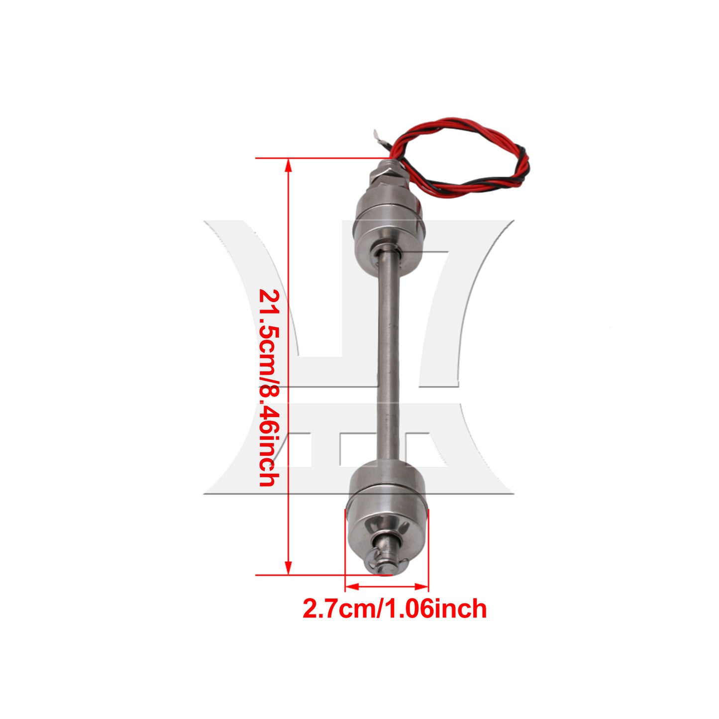 BQLZR 200mm Liquid float switch water level sensor stainless steel / Double ball