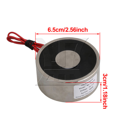BQLZR Type 8 Holding Electromagnet DC 12V 80Kg 2.56 x 1.18" Simple Control Fittings