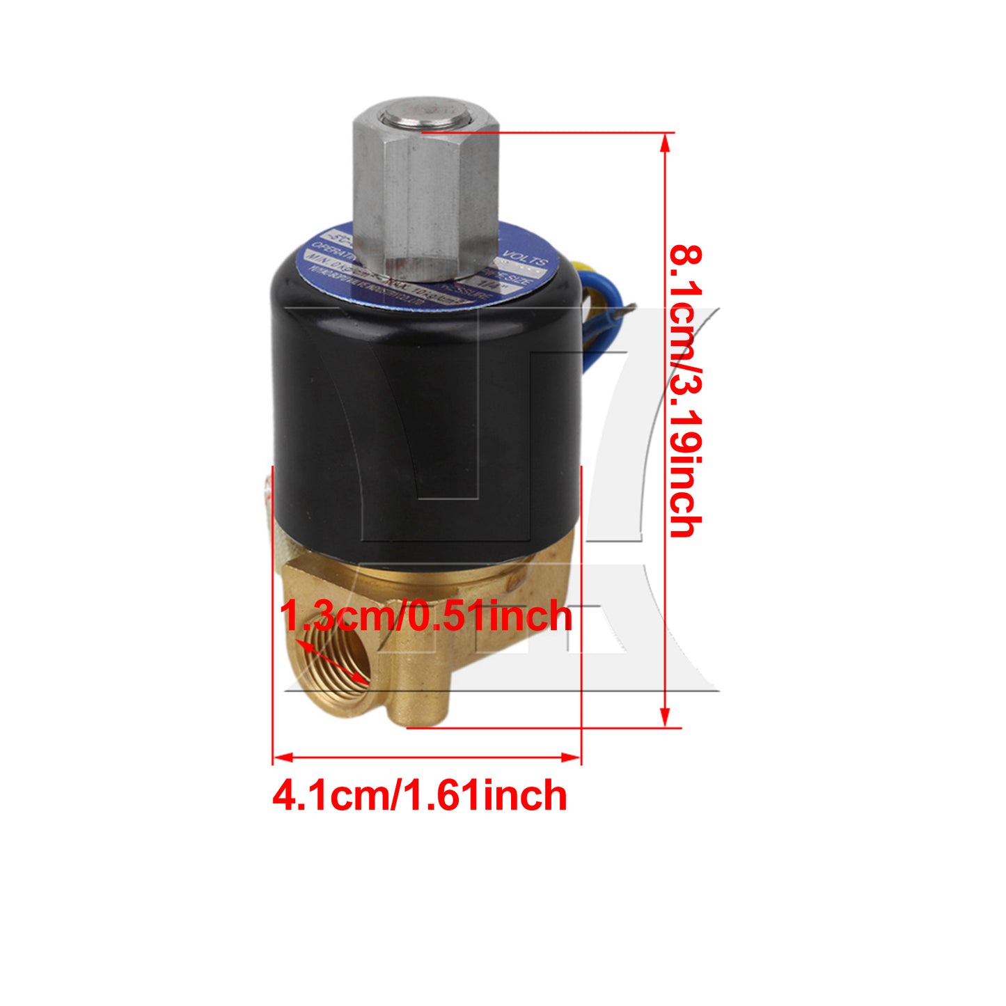 BQLZR DC 12V 1/4" N/O 2 Way Brass Solenoid Valve NBR Air Water Oil Electric Pneumatic