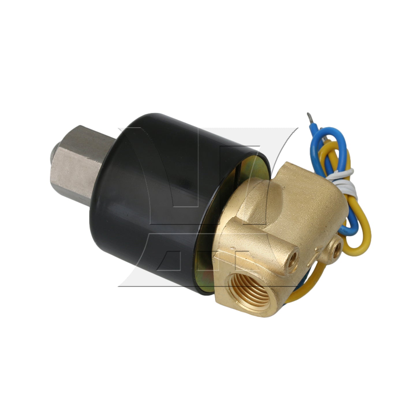 BQLZR DC 12V 1/4" N/O 2 Way Brass Solenoid Valve NBR Air Water Oil Electric Pneumatic