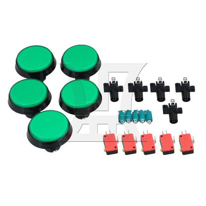 BQLZR 60mm Big Round RED Push Button Switch With 12V Light Lamp Arcade NO/NC