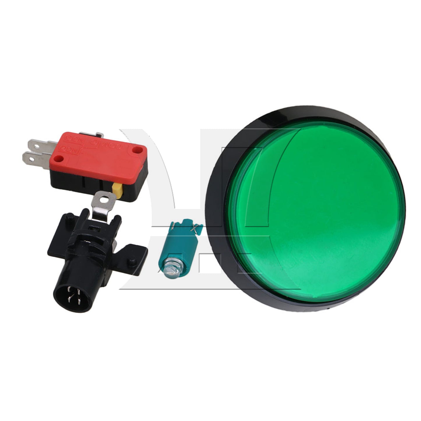 BQLZR 60mm Big Round RED Push Button Switch With 12V Light Lamp Arcade NO/NC