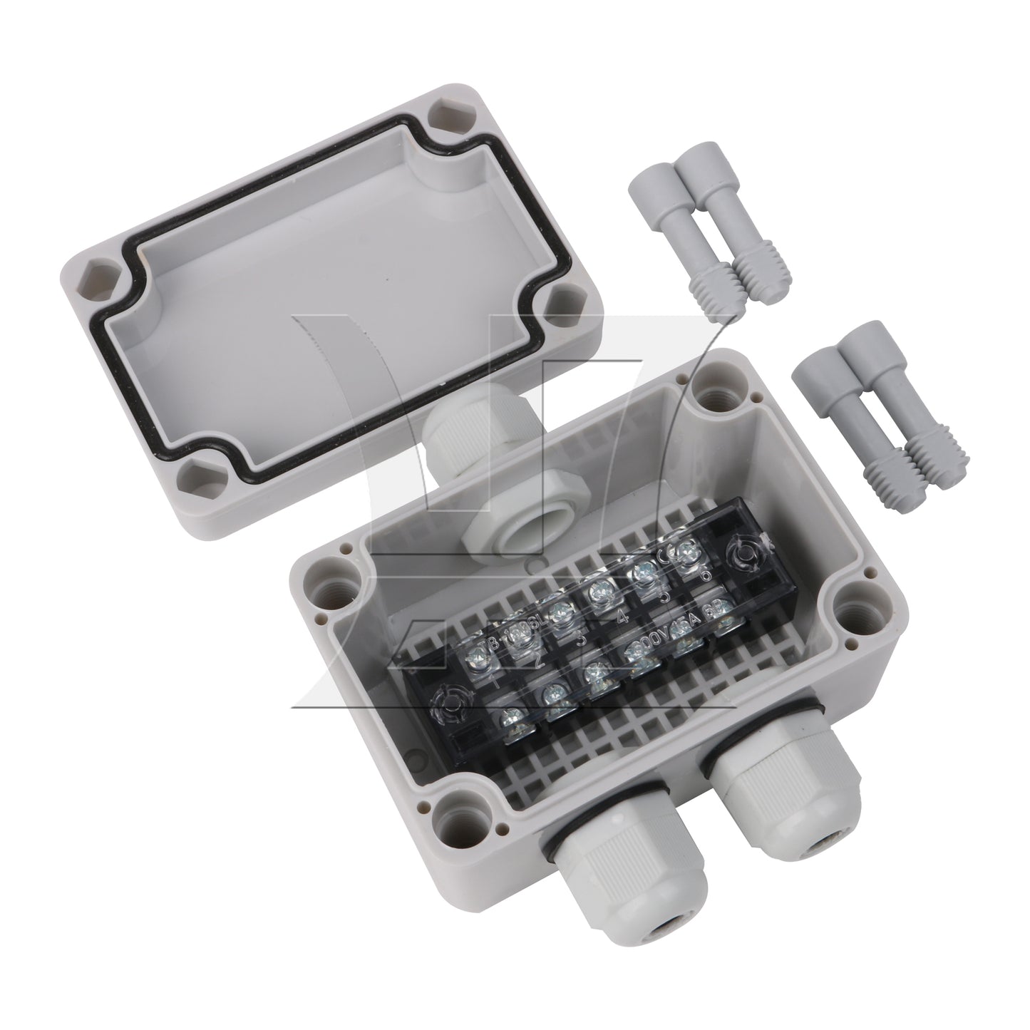 BQLZR Plastic Electric Project Junction Box With 6 Position Terminals