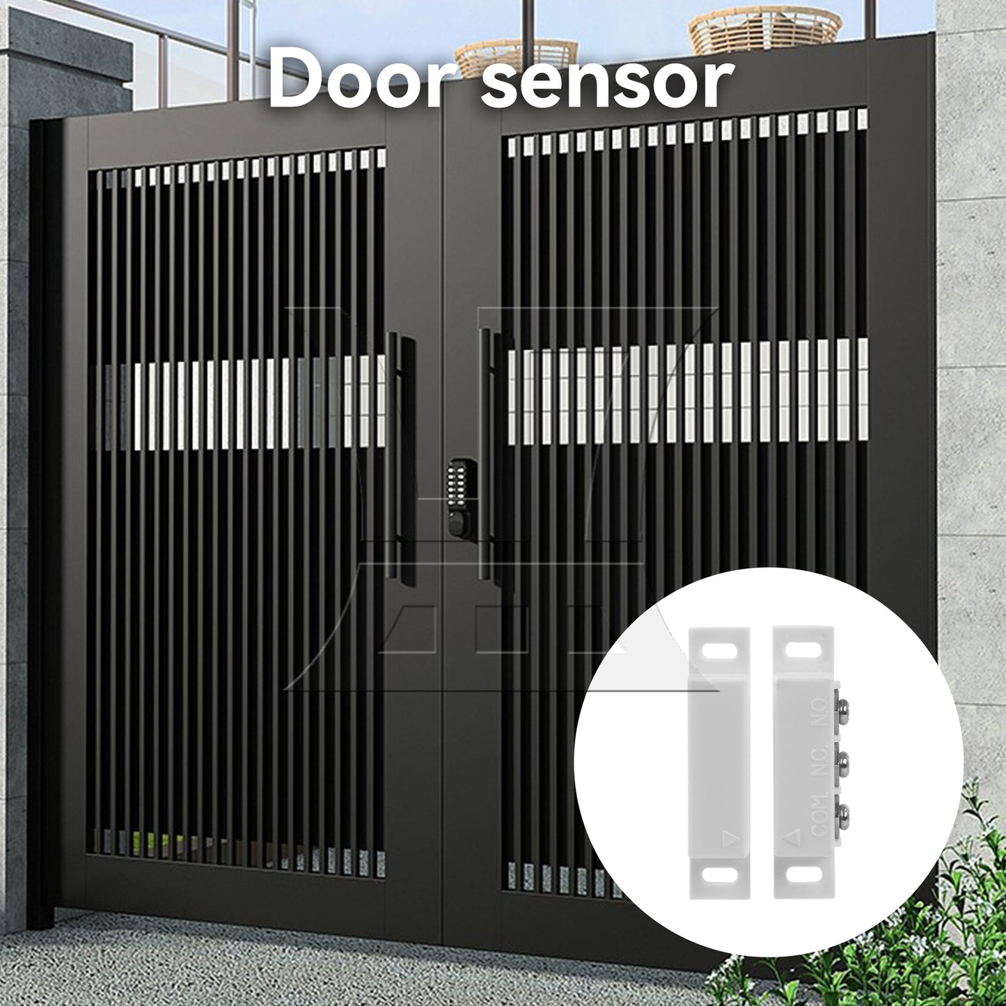 BQLZR 2 Pieces DC100V 0.5A Magnetic Switch Door Sensor Normally Open Closed for Home