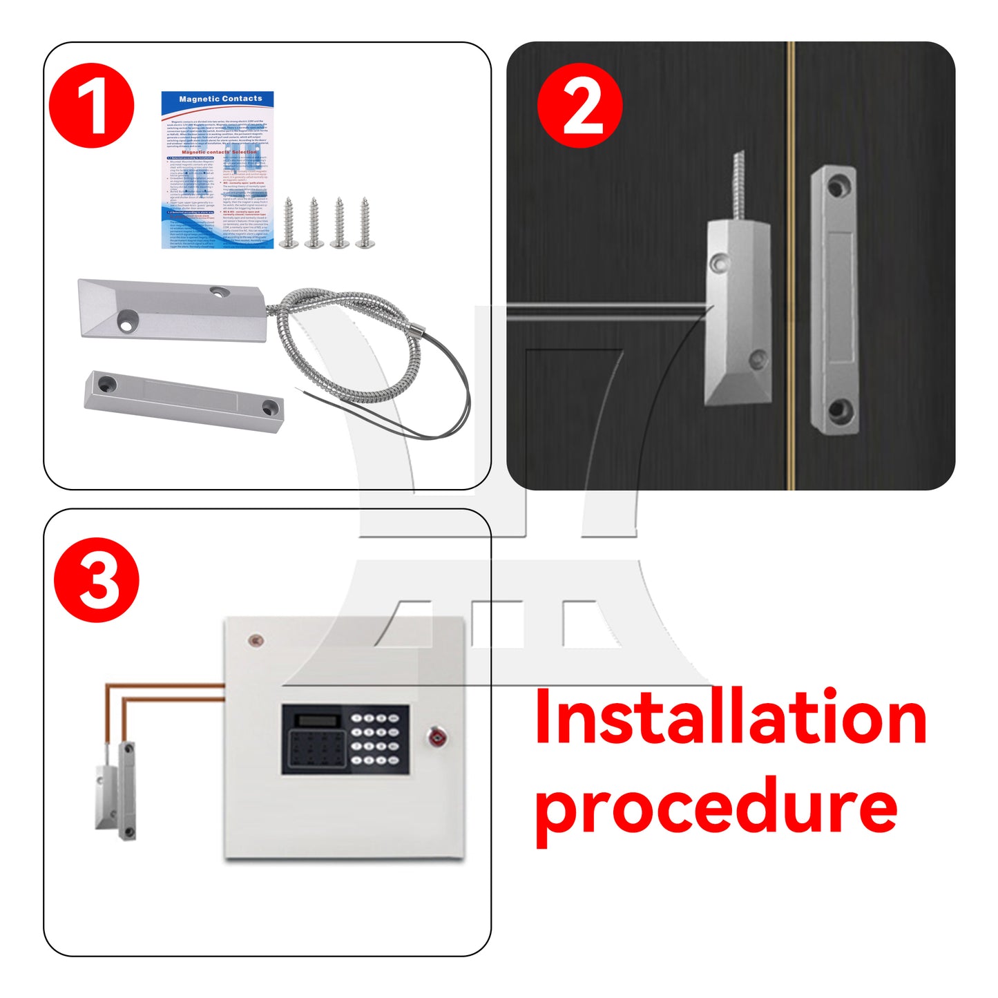 BQLZR Recessed Normally Close Door Window Contact Sensor Magnetic Reeds Switch DC100V