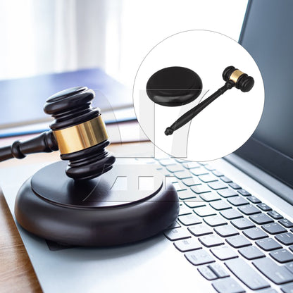 BQLZR Pure Handmade Wood Gavel Sound Block for Lawyer Court Judge Auction