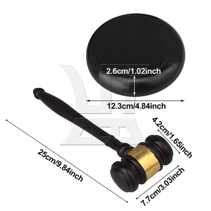 BQLZR Pure Handmade Wood Gavel Sound Block for Lawyer Court Judge Auction