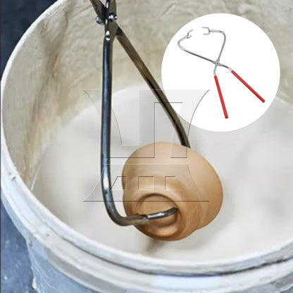 BQLZR Metal Pottery Tools Dipping Tongs For Colour & Glaze Finishing Craft