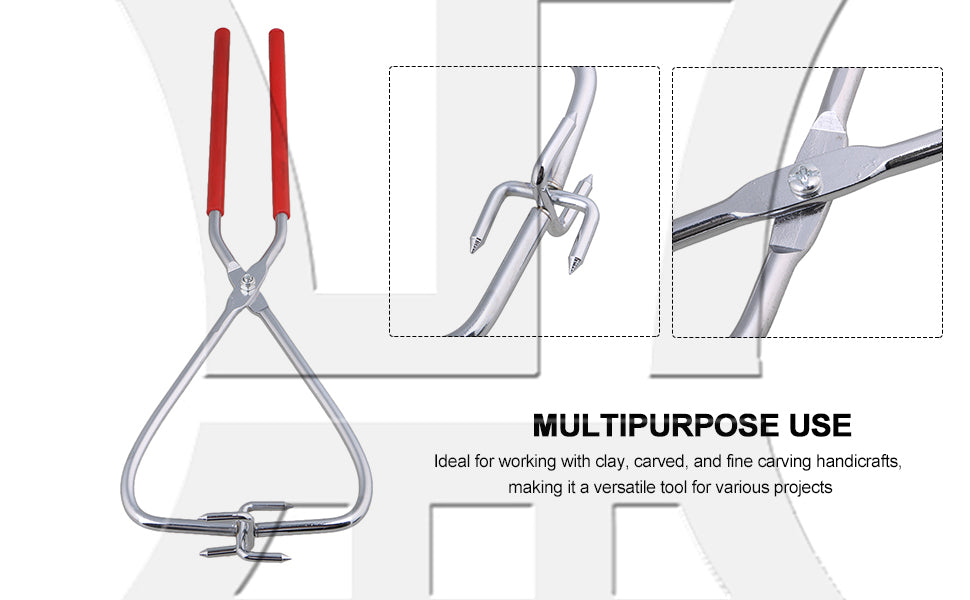 BQLZR Metal Pottery Tools Dipping Tongs For Colour & Glaze Finishing Craft