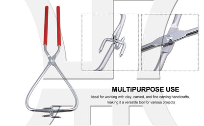 BQLZR Metal Pottery Tools Dipping Tongs For Colour & Glaze Finishing Craft