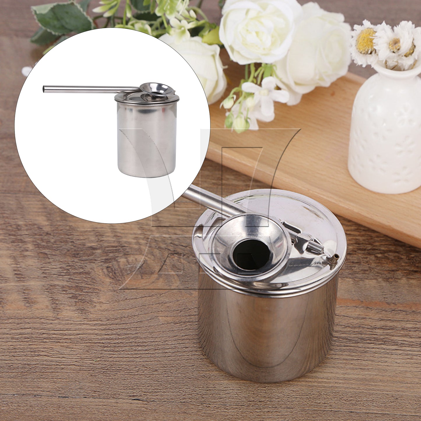 BQLZR Steel Metal Glaze Glazing Pot for Painting Sprayer Tool 300ML
