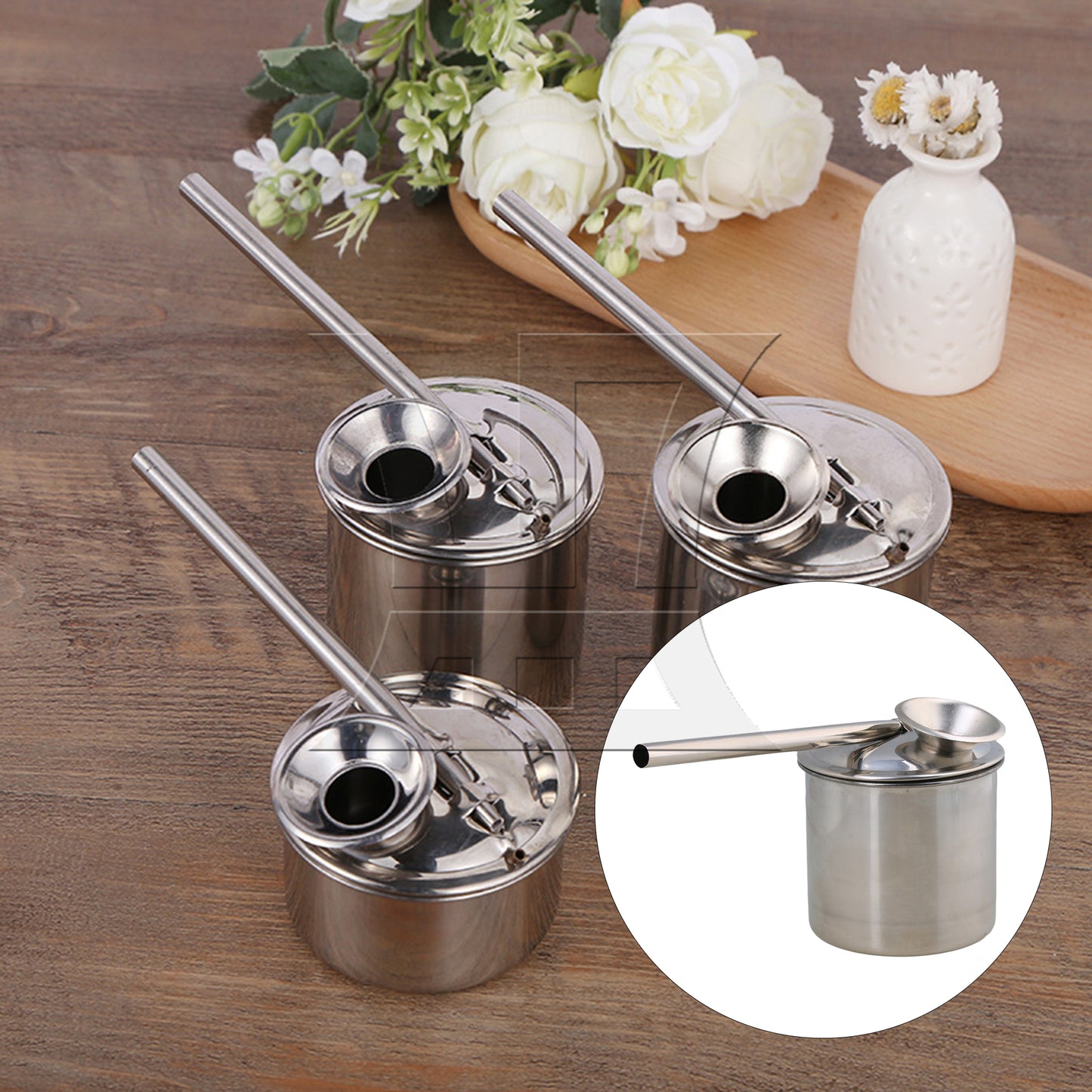 BQLZR Stainless Steel Atomizer Glaze Glazing Pot Painting Sprayer Tool 200ml