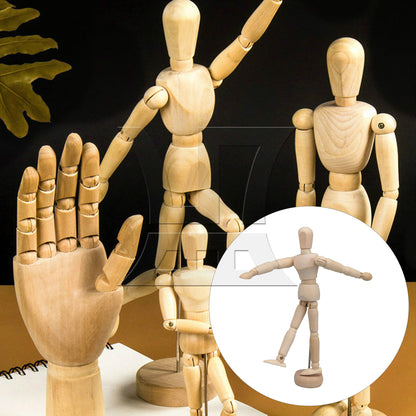 BQLZR 5.5Inch Artists Wooden Manikin Mannequin Moveable Adjustable Limbs Human