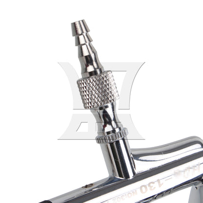 BQLZR Dual Action Airbrush 0.5mm Nozzle Dia Gravity Spray Set Paint Art Kit Silver