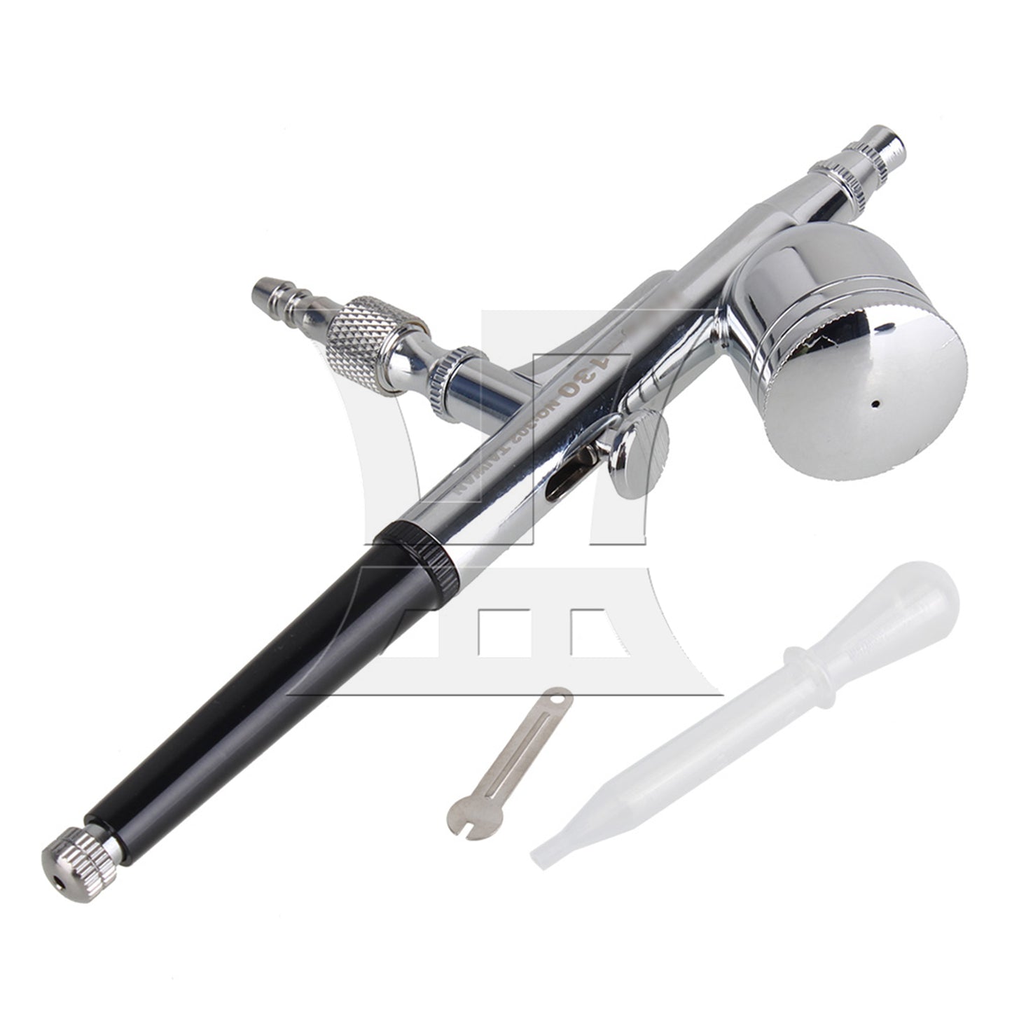 BQLZR Dual Action Airbrush 0.5mm Nozzle Dia Gravity Spray Set Paint Art Kit Silver