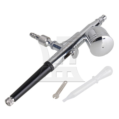 BQLZR Dual Action Airbrush 0.5mm Nozzle Dia Gravity Spray Set Paint Art Kit Silver