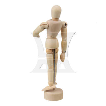 BQLZR Wooden Wood Figure 4.7" Unisex Manikin Mannequin Human Artist Drawing Model