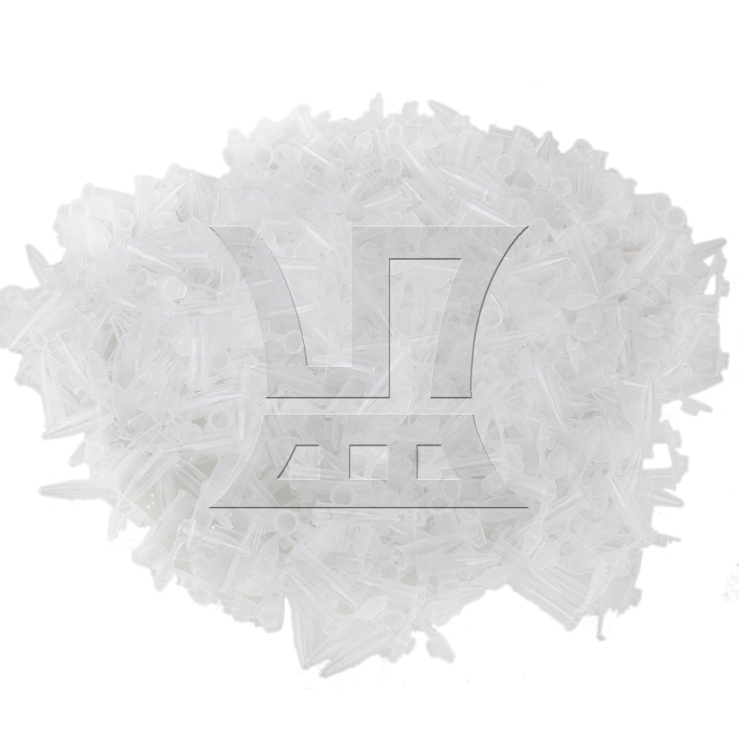 BQLZR 1000pcs Graduated Clear Plastic Microcentrifuge Vials Tubes Container 0.5ML