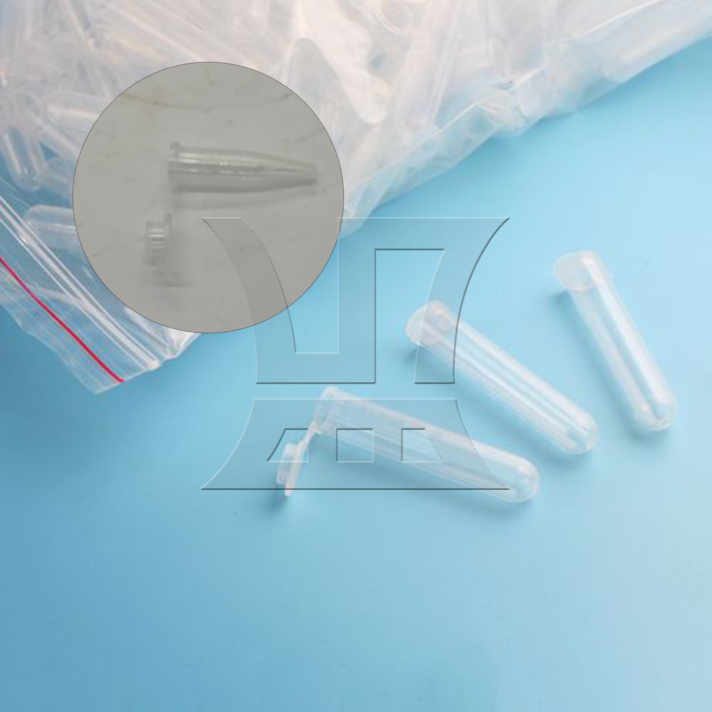 BQLZR 1000pcs Graduated Clear Plastic Microcentrifuge Vials Tubes Container 0.5ML