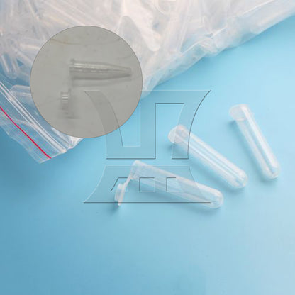 BQLZR 1000pcs Graduated Clear Plastic Microcentrifuge Vials Tubes Container 0.5ML