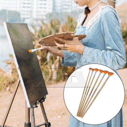 BQLZR 1set (6-In-1) Fan-Shaped Oil Paint Brush for Art Creation Art Painting