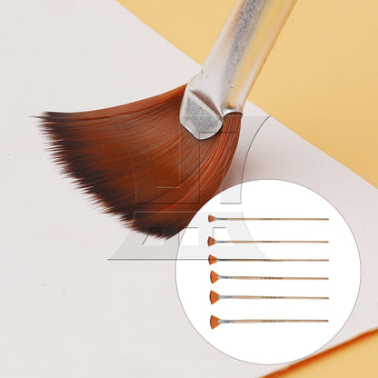 BQLZR 1set (6-In-1) Fan-Shaped Oil Paint Brush for Art Creation Art Painting