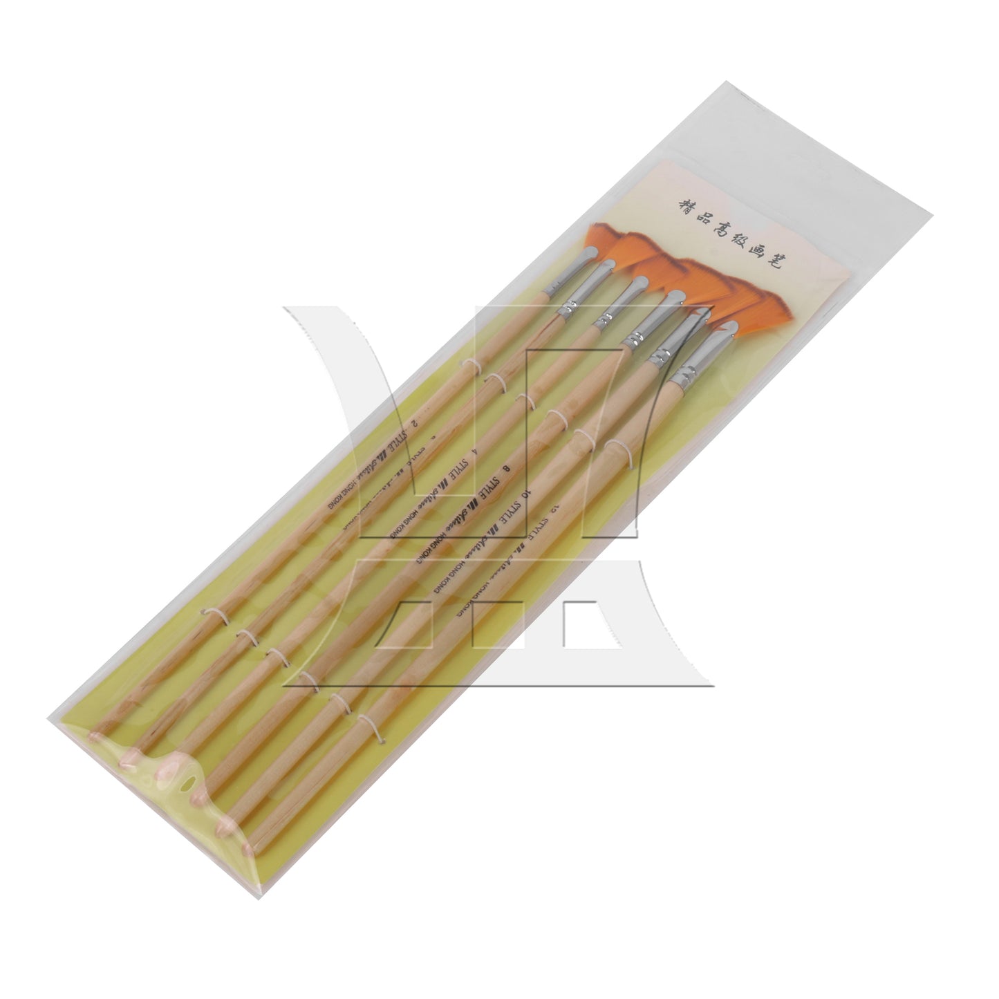 BQLZR 1set (6-In-1) Fan-Shaped Oil Paint Brush for Art Creation Art Painting
