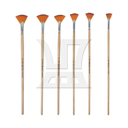 BQLZR 1set (6-In-1) Fan-Shaped Oil Paint Brush for Art Creation Art Painting
