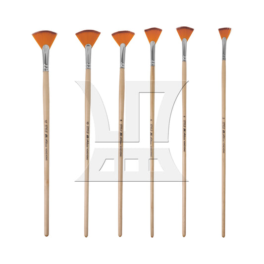 BQLZR 1set (6-In-1) Fan-Shaped Oil Paint Brush for Art Creation Art Painting