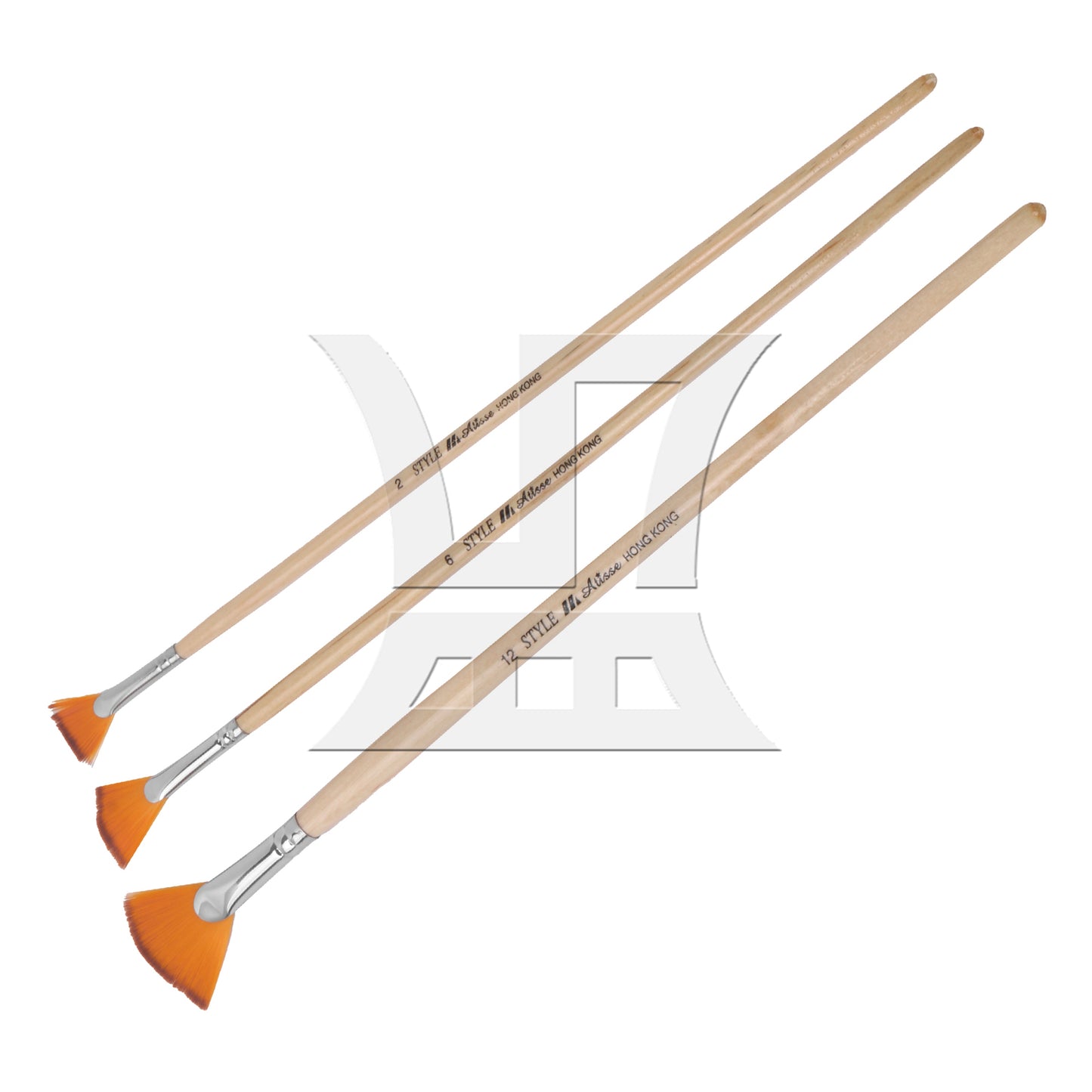 BQLZR 1set (6-In-1) Fan-Shaped Oil Paint Brush for Art Creation Art Painting