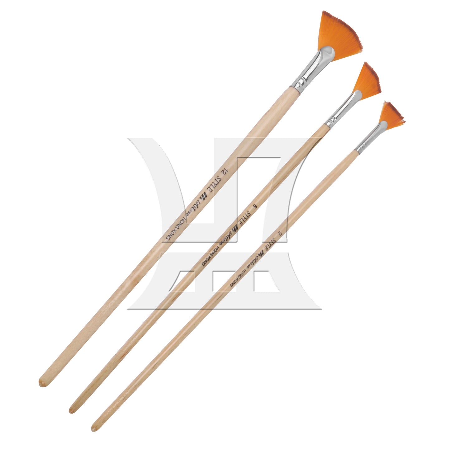 BQLZR 1set (6-In-1) Fan-Shaped Oil Paint Brush for Art Creation Art Painting