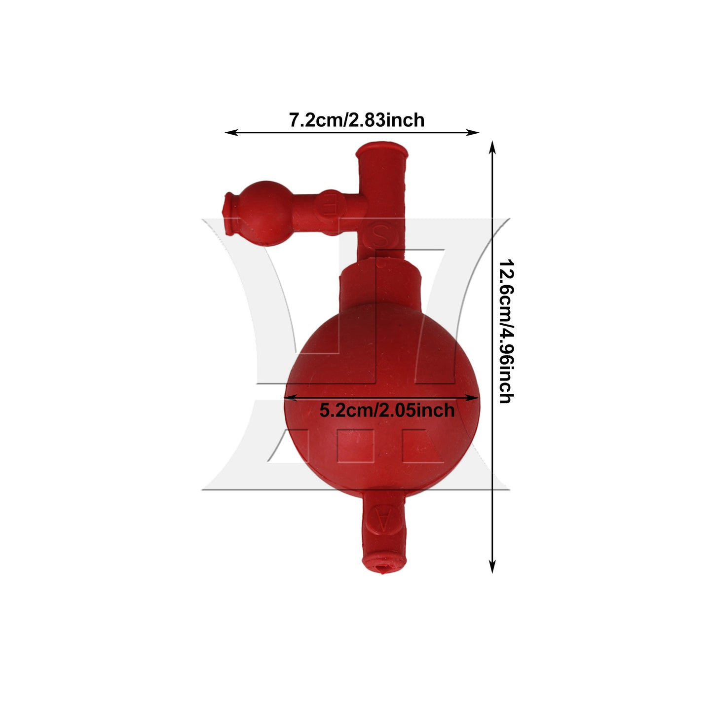 BQLZR Red Three Valve Chemistry Labware Ball Rubber Pipette Filling Bulb