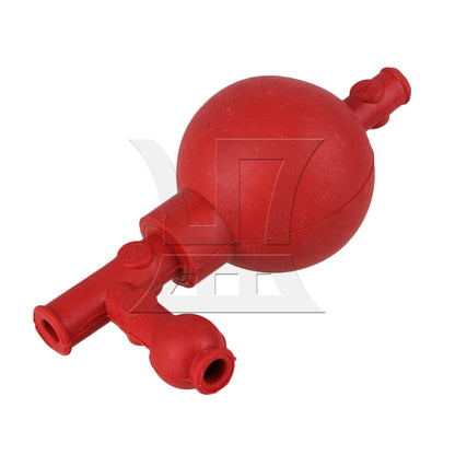 BQLZR Red Three Valve Chemistry Labware Ball Rubber Pipette Filling Bulb