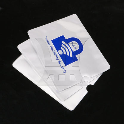 BQLZR  134x105mm RFID Secure Sleeves Passport Holder Blocking Silver