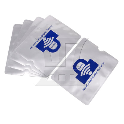 BQLZR  134x105mm RFID Secure Sleeves Passport Holder Blocking Silver