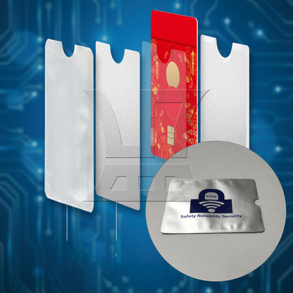 BQLZR  134x105mm RFID Secure Sleeves Passport Holder Blocking Silver