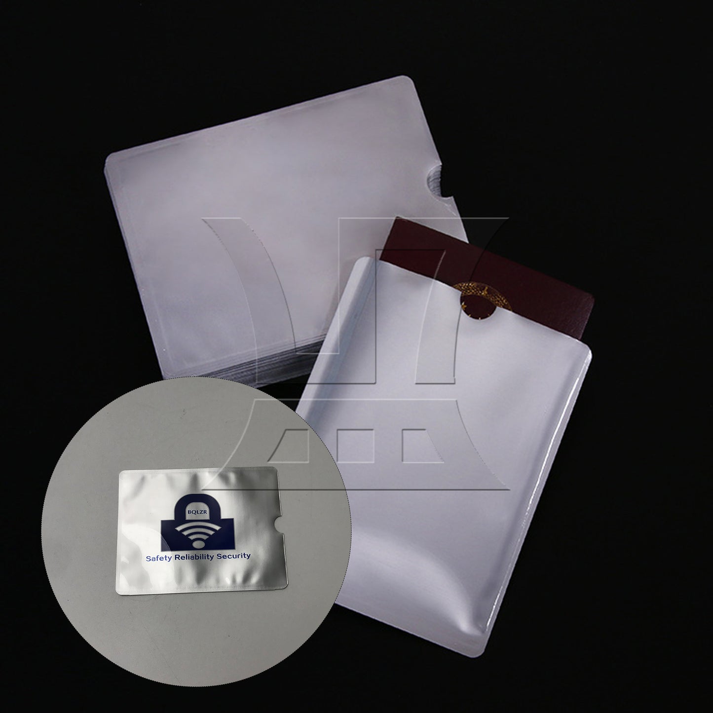 BQLZR  134x105mm RFID Secure Sleeves Passport Holder Blocking Silver