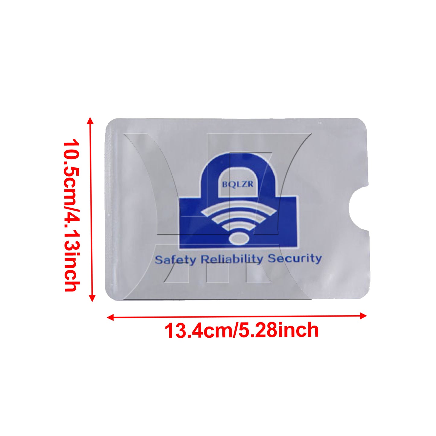 BQLZR  134x105mm RFID Secure Sleeves Passport Holder Blocking Silver