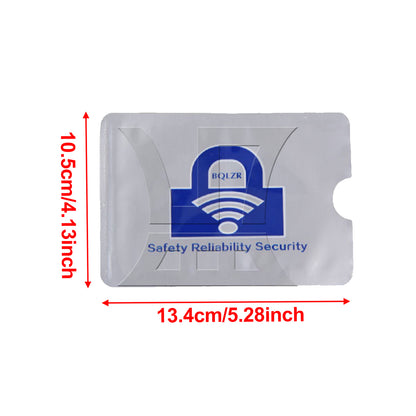BQLZR  134x105mm RFID Secure Sleeves Passport Holder Blocking Silver