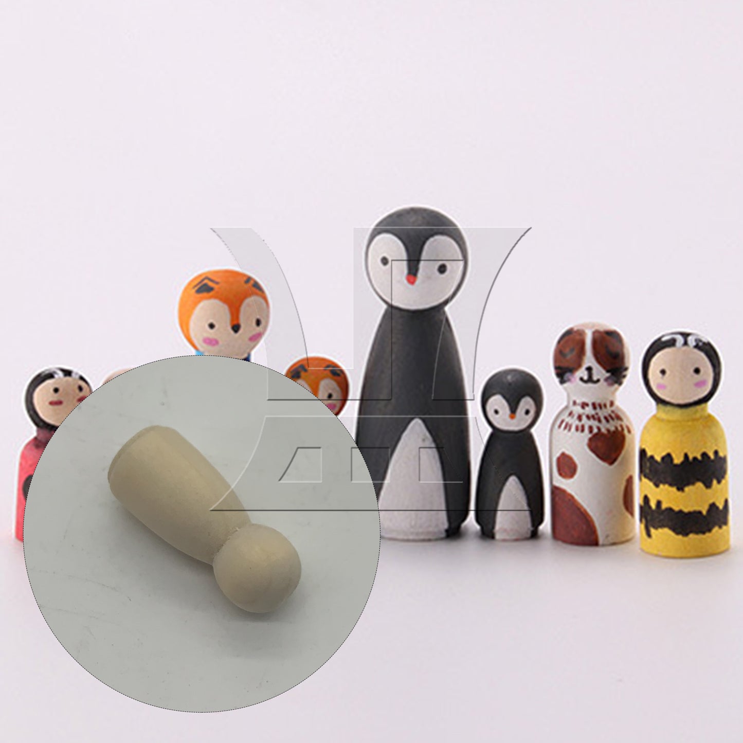 BQLZR  Decorative Wooden Doll Bodies Arts Craft Angel Doll Female 35x14mm