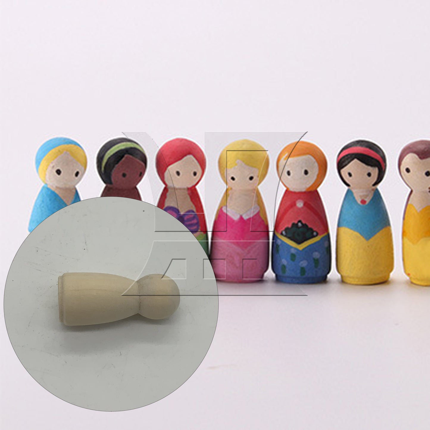 BQLZR  Decorative Wooden Doll Bodies Arts Craft Angel Doll Female 35x14mm
