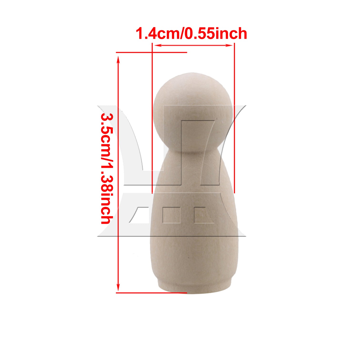 BQLZR  Decorative Wooden Doll Bodies Arts Craft Angel Doll Female 35x14mm