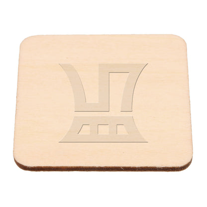 BQLZR 50 x Round Corner Square Wood Pieces 50x50mm for Wood Model Building DIY