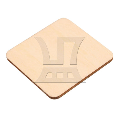 BQLZR 50 x Round Corner Square Wood Pieces 50x50mm for Wood Model Building DIY