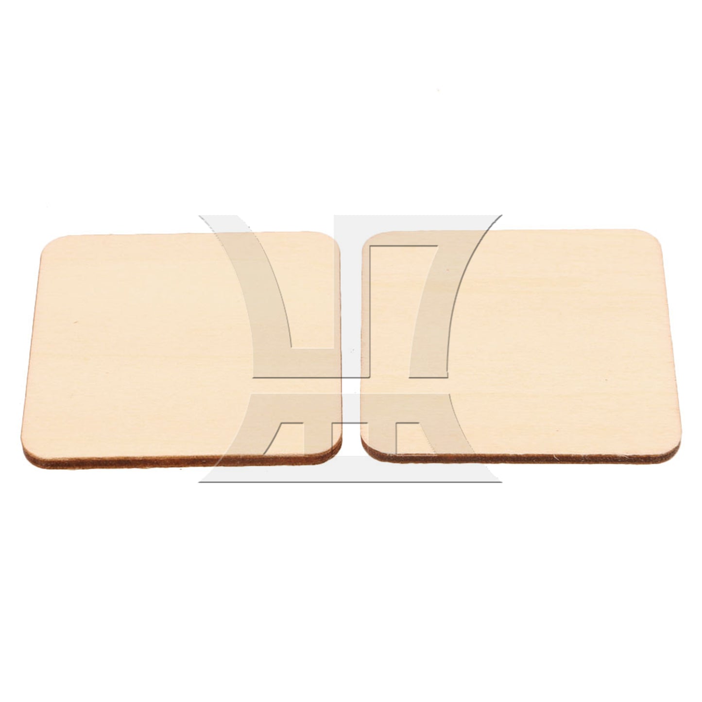 BQLZR 50 x Round Corner Square Wood Pieces 50x50mm for Wood Model Building DIY