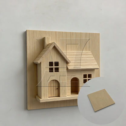 BQLZR Square Smooth Basswood Plate Board 10x10x0.5cm for DIY Model Making