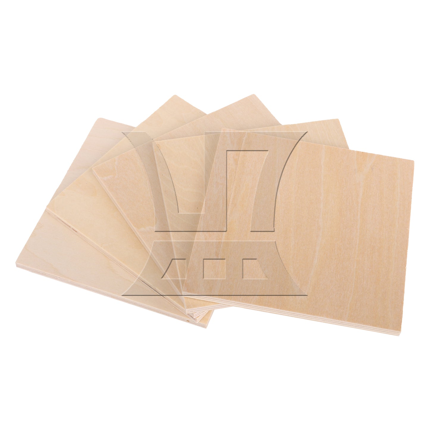 BQLZR Square Smooth Basswood Plate Board 10x10x0.5cm for DIY Model Making