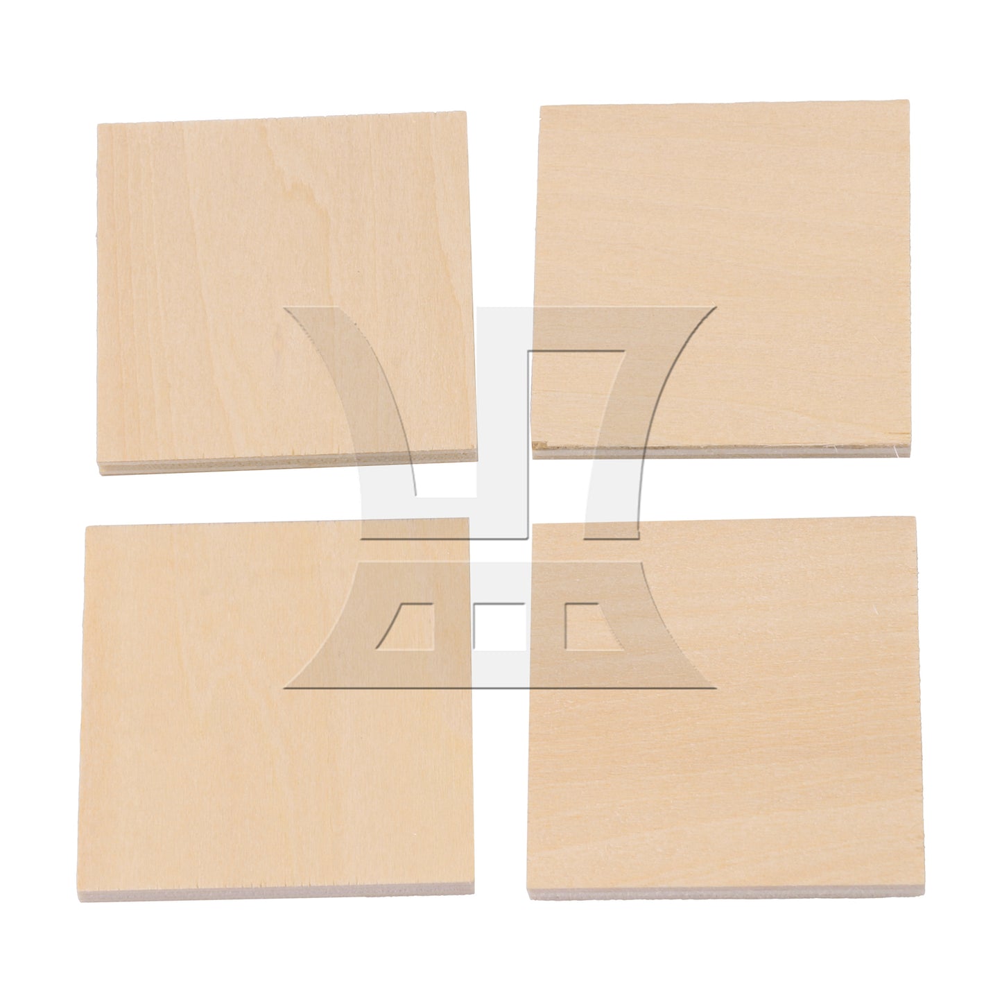 BQLZR 20 x Square Shaped Wood Pieces for Wood Engraving 50x50mm Wood Model