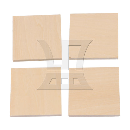 BQLZR 20 x Square Shaped Wood Pieces for Wood Engraving 50x50mm Wood Model
